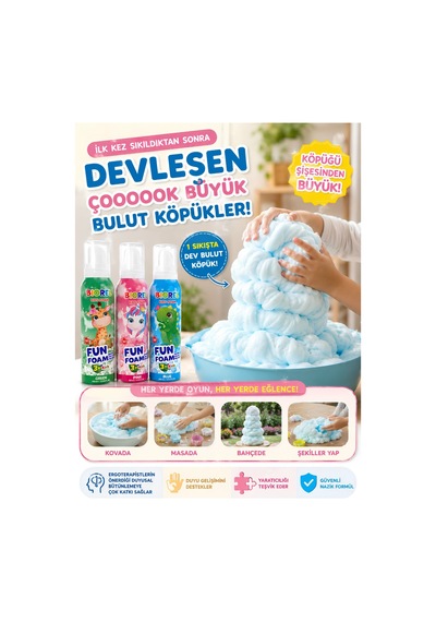 Biorel Oyun Köpüğü 3 Adetlik Set Halinde Satılır