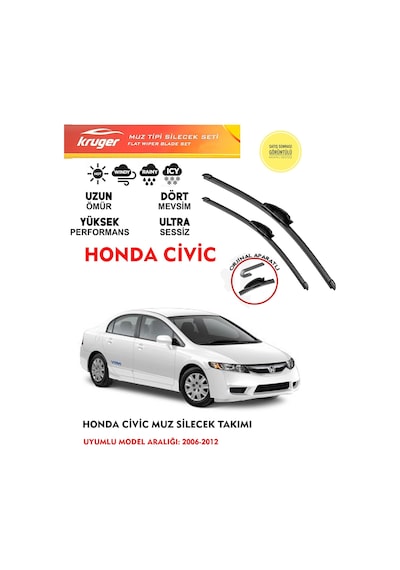 Honda Civic Cam Silgeç Takımı Fd6 2007 Model Araca Uyumlu