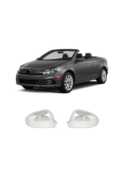 Volkswagen Eos Uyumlu 2006-2011 Krom Ayna Kapağı 2 Parça Paslanmaz Çelik