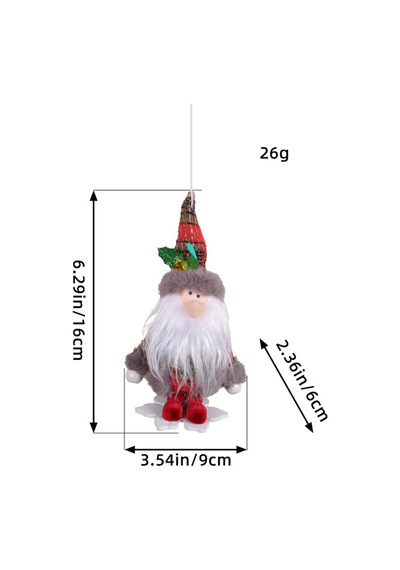 Yılbaşı Çam Ağacı Süsü Noel Baba Ayaklı Dekor Süs 17 Cm 1 Adet