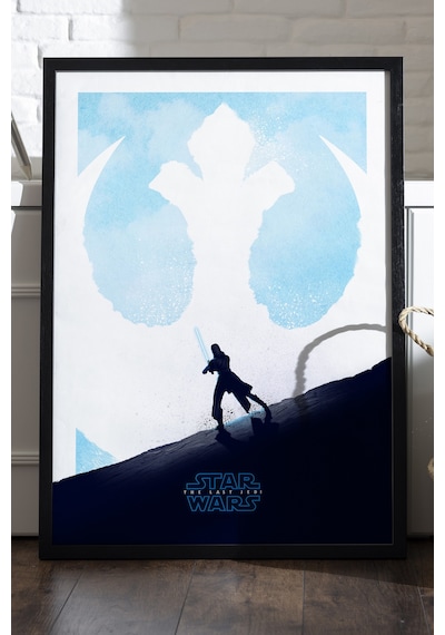 Star Wars Siyah Ahşap Çerçeveli Poster, Film Duvar Tablosu