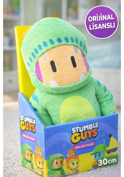 Stumble Guys Dino Peluş Oyuncak Yeşil Sevimli Karakter, Yumuşak Lisanslı Peluş Diğer