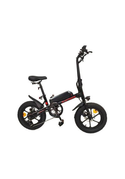 Kron Elektrone Mini Volt 16 Jant Mekanik Disk Fren Elektrikli Bisiklet 36v 250 Watt Siyah Kırmızı Gri