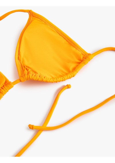 Koton Üçgen İpli Bikini Üstü Basic Turuncu 4sak10202mm Turuncu
