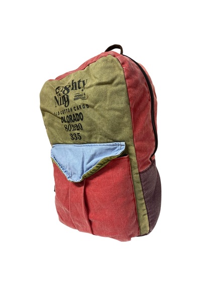 Old Cotton Cargo Kaliteli Vintage Tek Gözlü Disayn Sırt Gezi Çantası Kc Harley Bag 5097 Açık Mavi