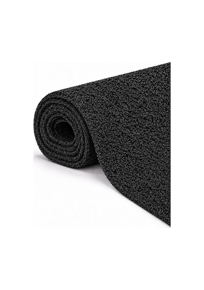 Hortumtech Kıvırcık Paspas Kir Tutucu Pvc Kapı Önü İç Dış Mekan Eko 12 Mm - Siyah 100 X 500 Cm