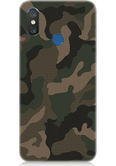 Xiaomi Mi 8 Uyumlu Kamuflaj Desenli Silikon Kılıf