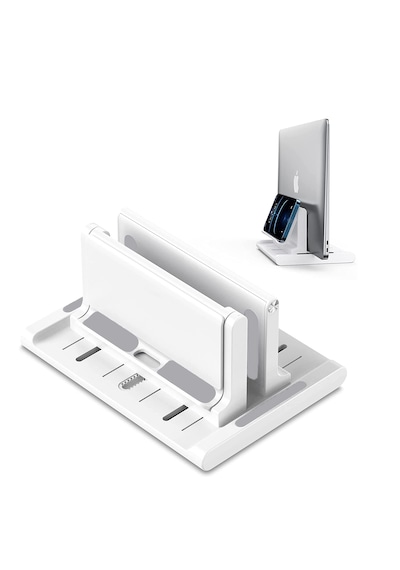 Telefon Tutuculu Laptop Apple Uyumlu MacBook Dikey Stand-al4495 Beyaz