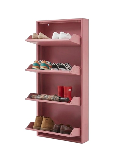 4 Raflı Metal Ayakkabılık Pembe Ayakkabı Dolabı Rehome 4 Raflı Metal Ayakkabılık Pembe Ayakkabı Dolabı Rehome