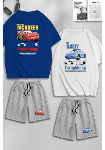 Unisex Kadın Erkek I'm Sally & Mcqueen Baskılı Sevgili Çift Kombini Tasarım Oversize T Shirt Ve Şort Mavi Beyaz Gri Mck0421 Çok Renkli Unisex Kadın Erkek I'm Sally & Mcqueen Baskılı Sevgili Çift Kombini Tasarım Oversize T Shirt Ve Şort Mavi Beyaz Gri Mck0421 Çok Renkli