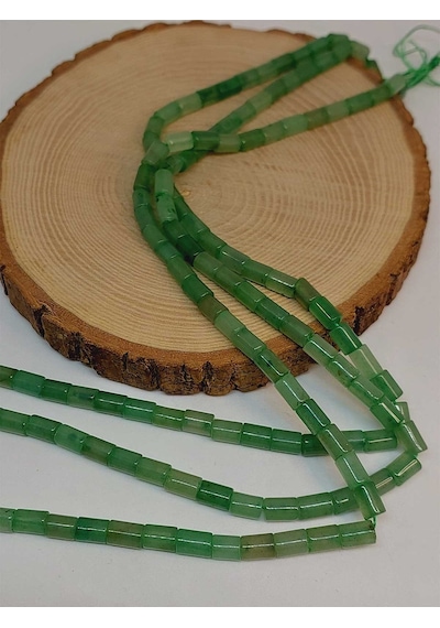 Aventurin Taşı Silindir Kesim 5.5x7.5mm Dizi 49310