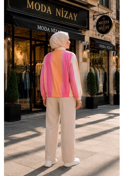 Sevitli Bomber Ceket-turuncu-5942