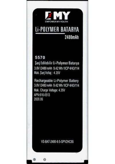 Vestel Venus V3 5570 Uyumlu Emy Batarya