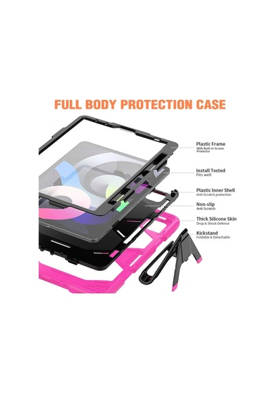 Apple İpad Pro 11 2020 Kılıf Griffin Tablet Kapak - Pembe Arka Kapak