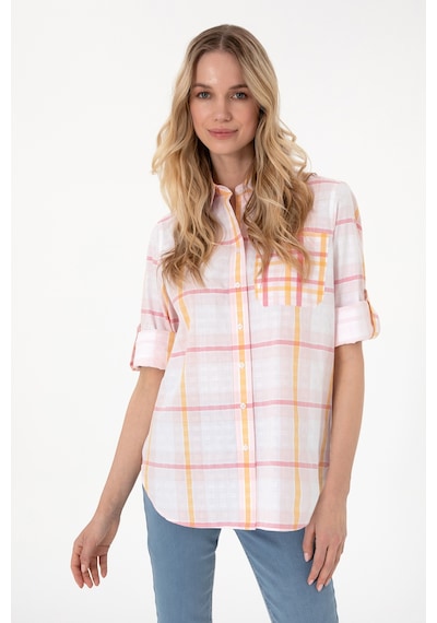 U.S. Polo Assn. Kadın Pembe Uzun Kollu Tunik Gömlek 50299591-VR167