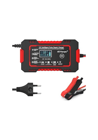 12v 6a Akıllı Araba Motosiklet Lcd Ekran Araç Akü Onarım Hızlı Şarj Cihazı Islak Kuru Jel Kurşunasit