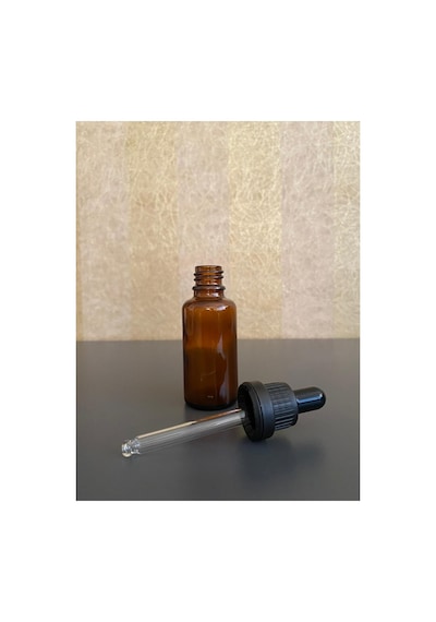 20 Ml Amber Şişe Cam Damlalıklı 100 Adet Kahverengi