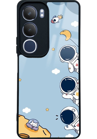 Vivo Y19s Mini Astronot Tasarımlı Glossy Telefon Kılıfı Çok Renkli