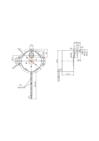 49tyj-f Ac Senkron Motor Ac220v 2.5w 1/240 Rpm