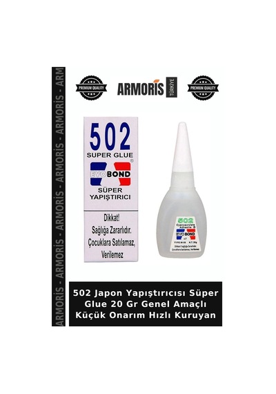 502 Japon Yapıştırıcısı Süper Glue 20 Gr Genel Amaçlı Küçük Onarım Hızlı Kuruyan