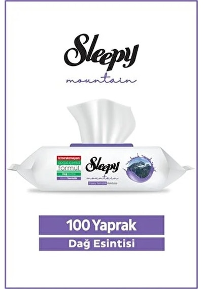 Şeylişeyler - Sleepy Dağ Esintisi Yüzey Temizlik Havlusu 100 Yaprak 5 Paket beyaz