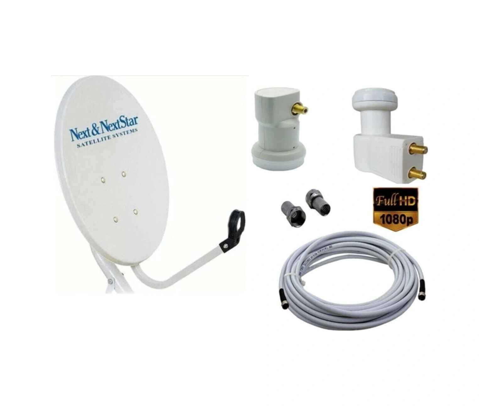 Next&nextstar 75 Cm Çanak Anten Takımı + İkili Lnb + 25 Metre Kablo