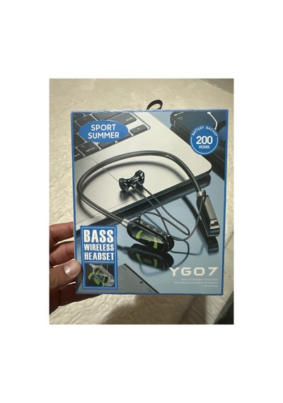 Sport Ygo7 Boyun Bantlı Bluetooth Kulaklık Gri - 930475733