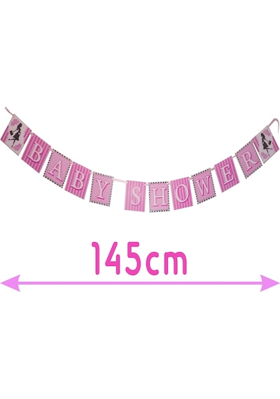 Kız Baby Shower Tabak Bardak Peçeteli Balonlu Parti Paketi Seti