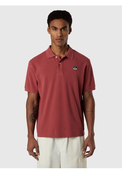 North Sails Baskılı Kısa Kollu Erkek Polo Yaka T-shirt-33370 Bordo