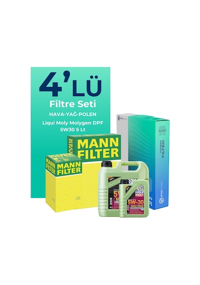 Mann Kia Venga 1.4 Dizel Filtre Bakım Seti Liqui Moly Motor Yağlı (2010-2014) 4 Lü -