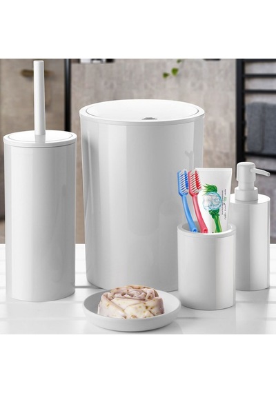 Primanova Flores 5'li Banyo Seti Beyaz Diğer