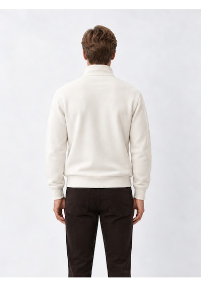 Xint Ekru Pamuk Dokulu Regular Fit Sweatshirt 300290