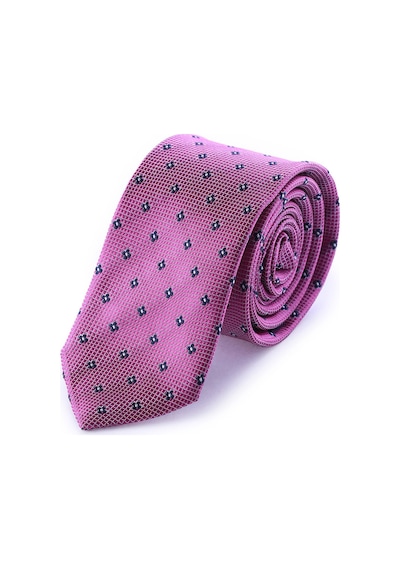 Hatemoğlu Pembe Desenli Klasik Micro Kravat 26181022A001 Pee4 Pembe - Gri