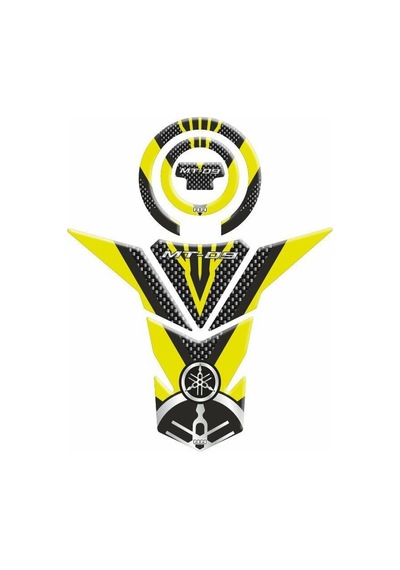 Yamaha Mt09 2013 - 2018 Uyumlu Tank Pad Set 002 Çok Renkli