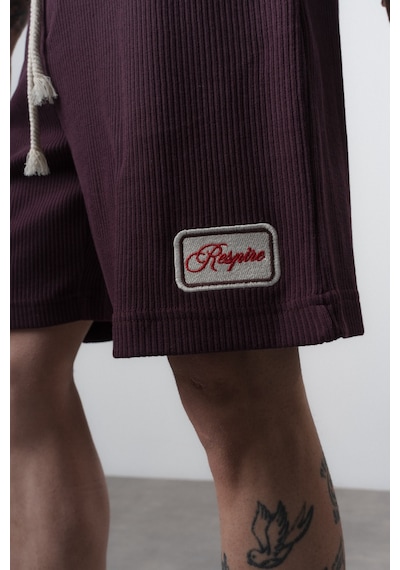 Erkek Countryman Nakışlı Regular Fit T-shirt Şort Takım Bordo