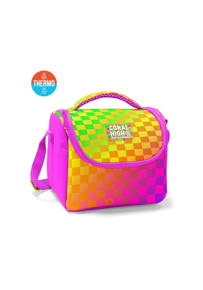 Coral High Kids Renkli Dama Desenli Thermo Beslenme Çantası 37103 Çok Renkli