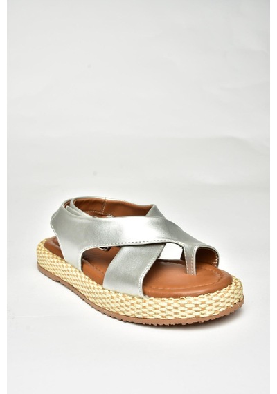 Fox Shoes U973264509 Gümüş Kadın Sandalet Gümüş