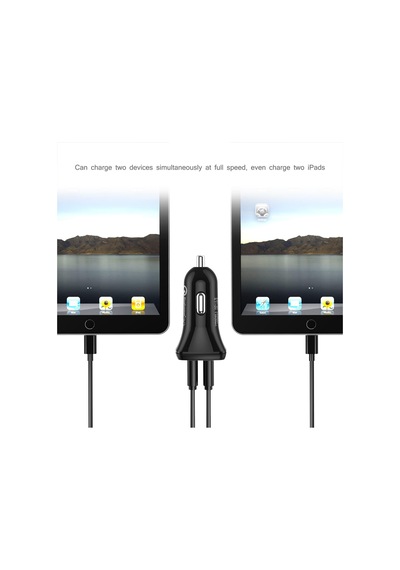 Choetech 36w Çift Usb Çıkışlı Quickcharge 3.0 Araç Şarj Cihazı - C0051-v5 - Siyah