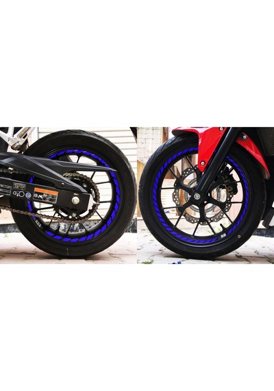 Tam Tur Reflektif Mavi Supersport İç Jant Şeridi Sticker Çınar Extreme