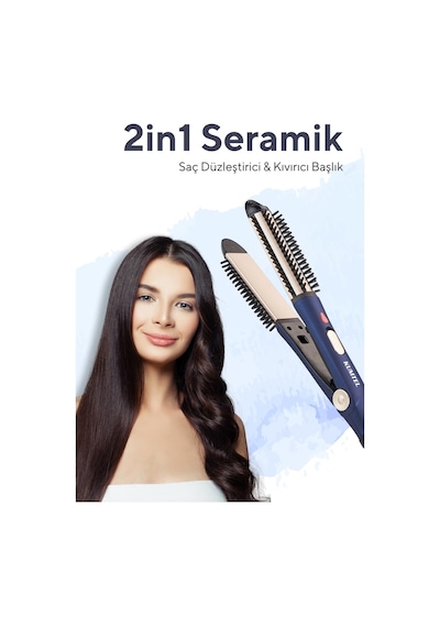 Kumtel HHSC-03 Seramik Saç Şekillendirici ve Düzleştirici