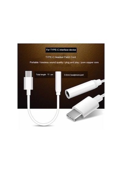 Type-C Kulaklık Dönüştürücü 3.5 Mm Jack  Adaptör