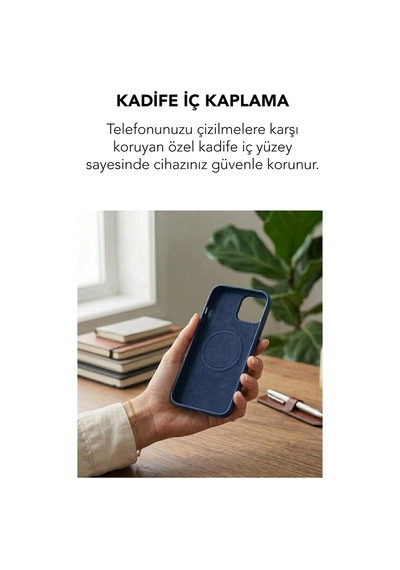 Apple İphone 15 Pro Max Uyumlu Magsafe Lansman Silikon Kılıf Lacivert