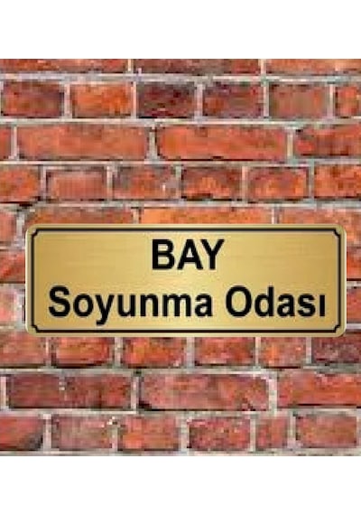10X20 Cm Bay Soyunma Odası Yazılı Metal Yönlendirme Le