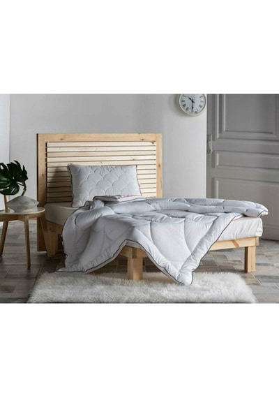 Doqu Home Climate Çift Kişilik Yorgan - Beyaz Gri