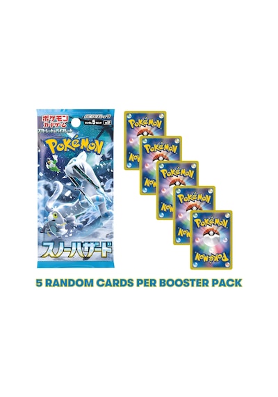 1 Paket 5 Kart Lisanslı Pokemon Snow Hazard Japonca Booster Paket Scarlet Violet Serisi