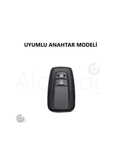 Toyota C-hr Corolla Rav4 Camry Land Cruiser Prius Prado Deri Görünüm Tpu Anahtar Kılıfı Gümüş