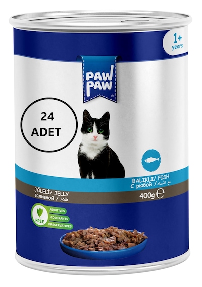 Paw Paw Joleli Balık Etli Yetişkin Kedi Konservesi 24 x 400 G