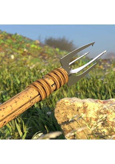 Kamp Ayısı Fiskspids Bushcraft Metal 2mm Mızrak Ucu Gri