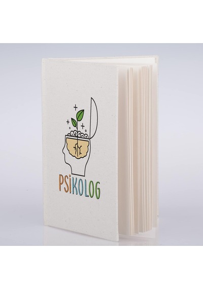 Psikoloğa Hediye Kanvas Defter 100 Yaprak Çizgisiz