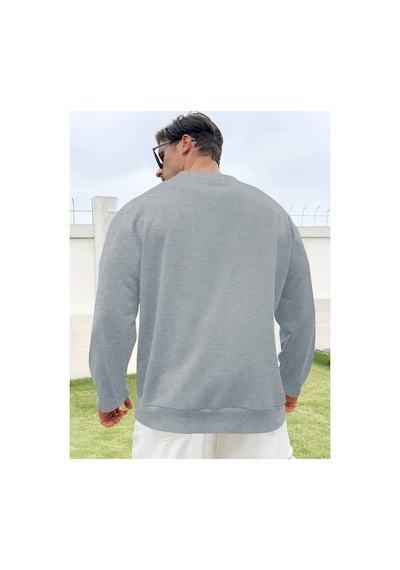 Medinenur Gaming Baskılı Kapüşonlu Sweatshirt Gri